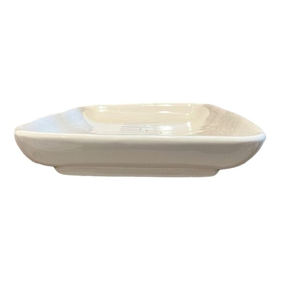 Rae Dunn Naughty & Nice Platter Tray Ceramic Holiday Santa Theme New - Picture 3 of 3